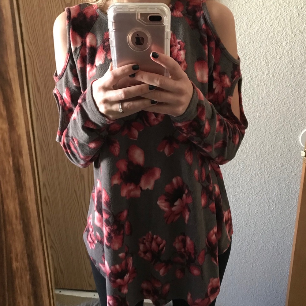 Floral Long Sleeve with Cutouts
